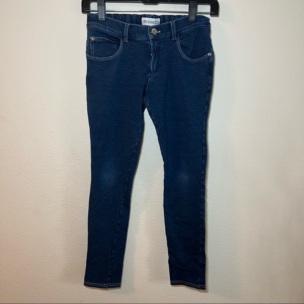 Simonetta Girls Blue Jean Leggings Size 10